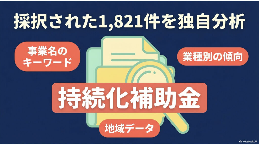 持続化補助金1821件の採択データ大解剖